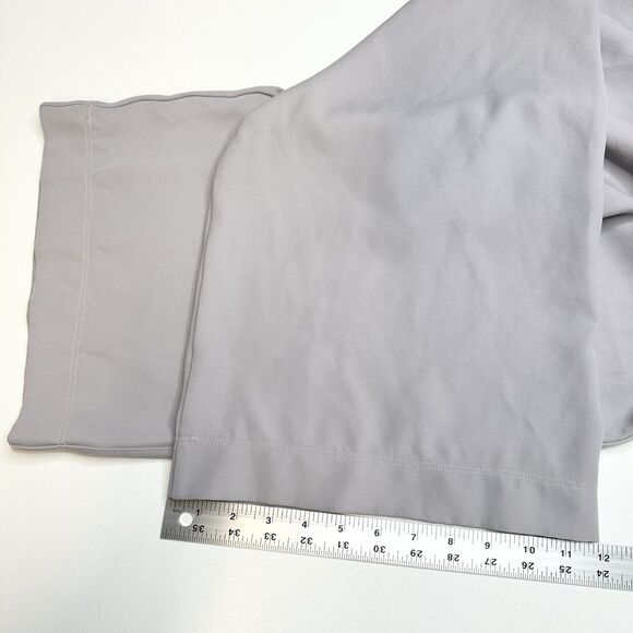 Lululemon Pants Women 10 Noir Wide Leg Ankle High Rise Gray Belted Flowy Coastal - Picture 12 of 12